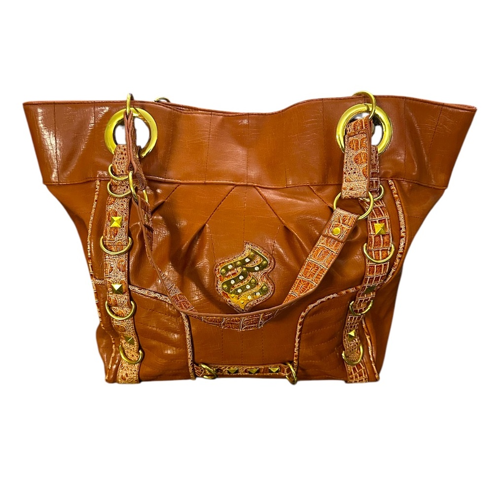 Rocawear Brown Faux Leather Shoulder Bag